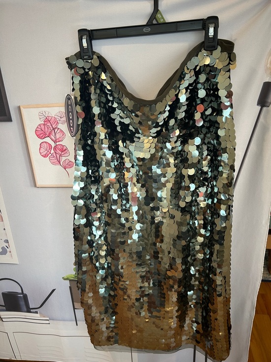Scoop Dresses & Skirts - Sequin skirt in Olive-Gold, size XL (16/18). New with tag!